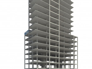 hotel with 18 floors 3D 模型