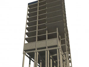 hotel with 18 floors 3D Model