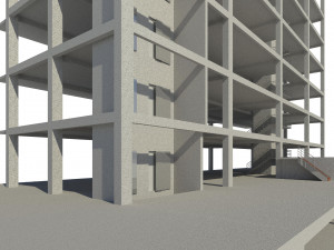 hotel with 18 floors 3D 模型