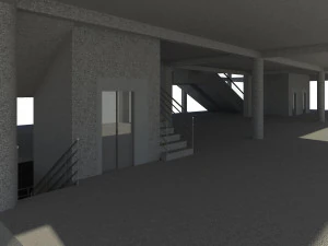 hotel with 18 floors 3D Model