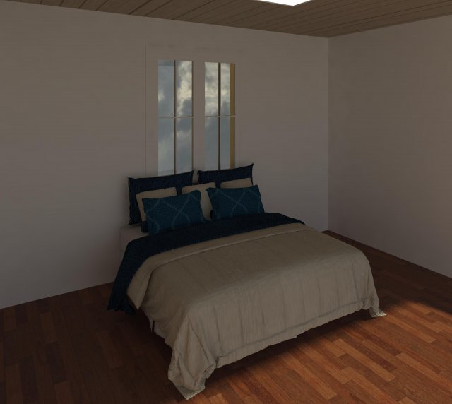 bed 2 persons 3D 모델 .c4d .max .obj .3ds .fbx .stl .blend 