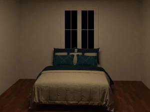 bed 2 persons 3D Model