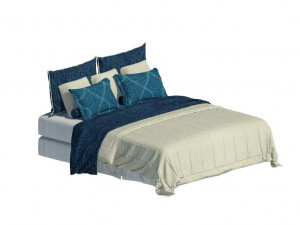 bed 2 persons 3D 모델