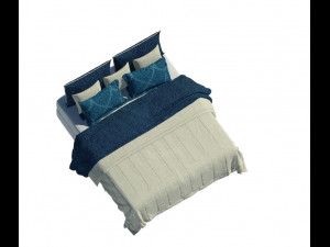 bed 2 persons 3D 모델