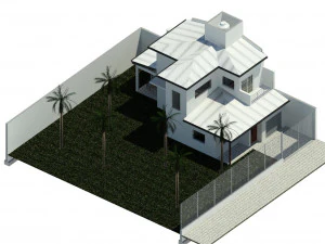 duplex com 2 quartos Modelo 3D
