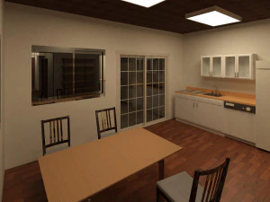 duplex with 2 bedrooms 3D Model