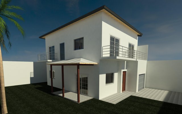 duplex with 3 bedrooms 3D Model .c4d .max .obj .3ds .fbx .stl .blend 