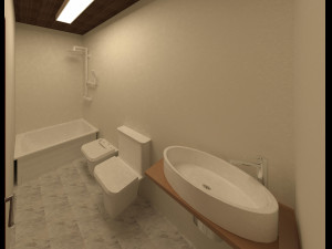 duplex with 3 bedrooms 3D Model