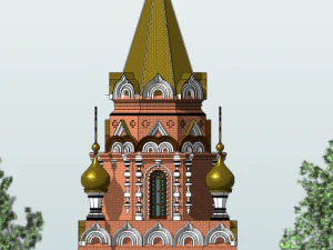 Russian Orthodox Chapel 3D Model