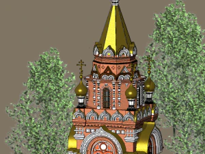 Russian Orthodox Chapel 3D Model