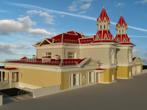 Russian Train Station Modelo 3D