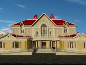 Russian Train Station Modelo 3D