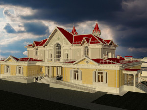 Russian Train Station Modelo 3D