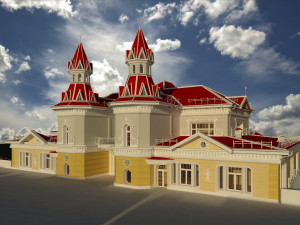 Russian Train Station Modelo 3D