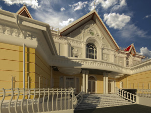 Russian Train Station Modelo 3D