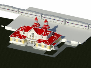 Russian Train Station Modelo 3D