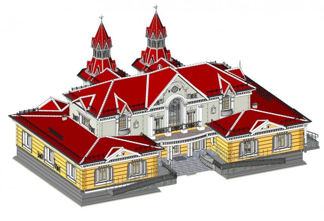 Russian Train Station Modelo 3D .c4d .max .obj .3ds .fbx .stl .blend 