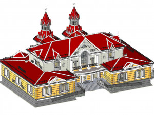 Russian Train Station Model 3D