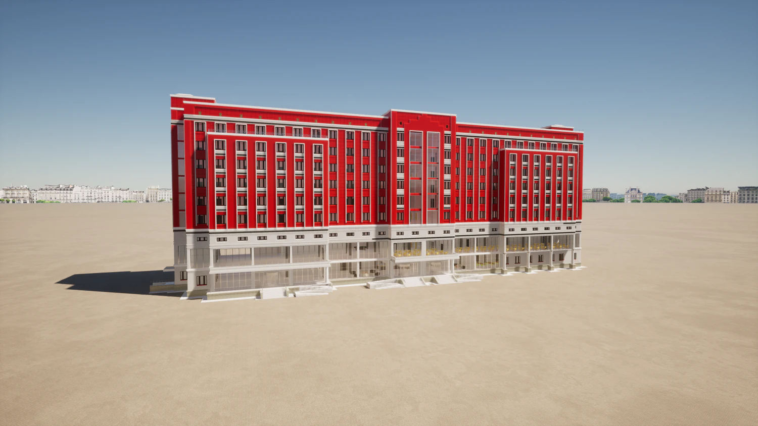Russian Hotel 3D Model .c4d .max .obj .3ds .fbx .stl .blend 