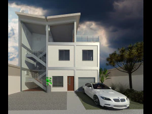 Modular Metal House 3D Model
