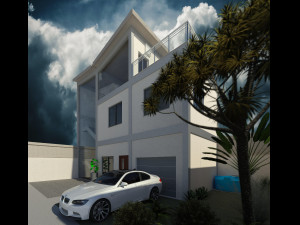 Modular Metal House Model 3D
