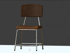 질감이 있는 거실 의자 구식 3D 모델