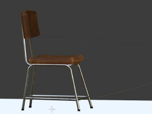 livingroom chair oldtype with texture Model 3D