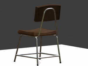 livingroom chair oldtype with texture Model 3D