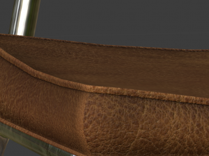 livingroom chair oldtype with texture Model 3D