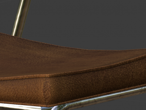 livingroom chair oldtype with texture Model 3D