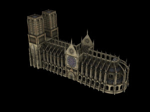 notre dame cathedral Modelo 3D