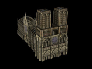 notre dame cathedral Modelo 3D
