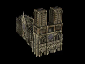 notre dame cathedral 3D Model