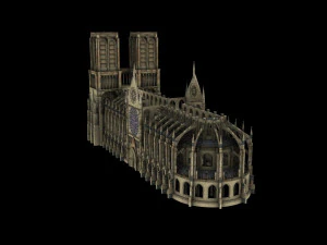 notre dame cathedral 3D Model