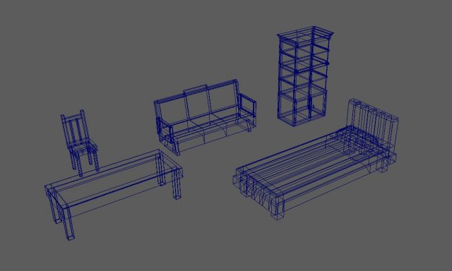 furniture 3D Модель .c4d .max .obj .3ds .fbx .stl .blend 
