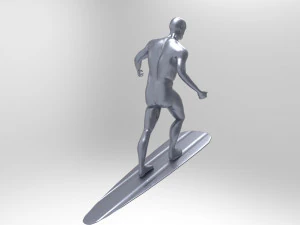 surfista d'argento Modello 3D