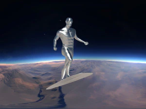 surfista d'argento Modello 3D