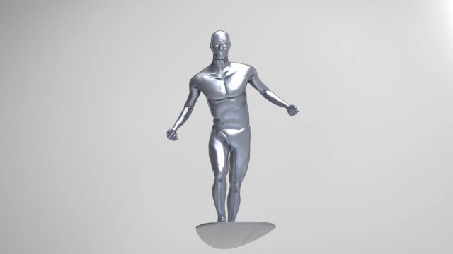 surfista d'argento Modello 3D .c4d .max .obj .3ds .fbx .stl .blend