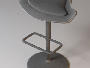 modern black red chair 3D Model