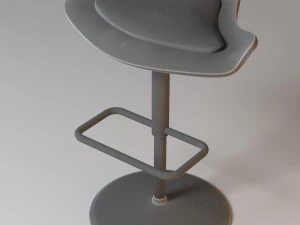 modern black red chair 3D Model