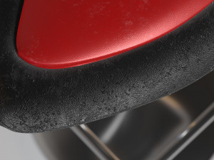 modern black red chair 3D Model