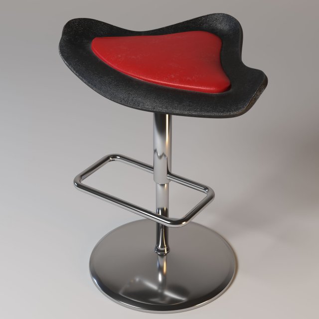 modern black red chair 3D Model .c4d .max .obj .3ds .fbx .stl .blend 