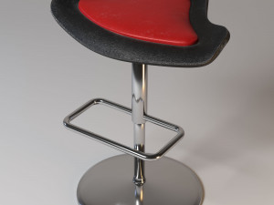 modern black red chair 3D Model