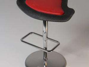 modern black red chair 3D Model