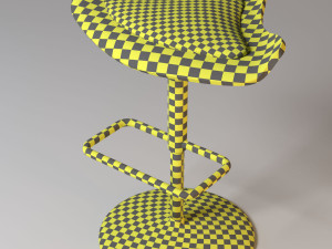 modern black red chair 3D Model