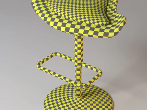 modern black red chair 3D Model