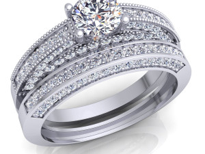 couple wedding diamond set Modèle 3D