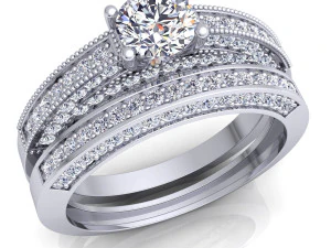 couple wedding diamond set 3D Model