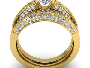 couple wedding diamond set 3D Model