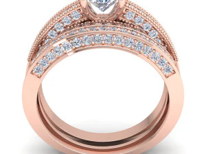 couple wedding diamond set 3D Model